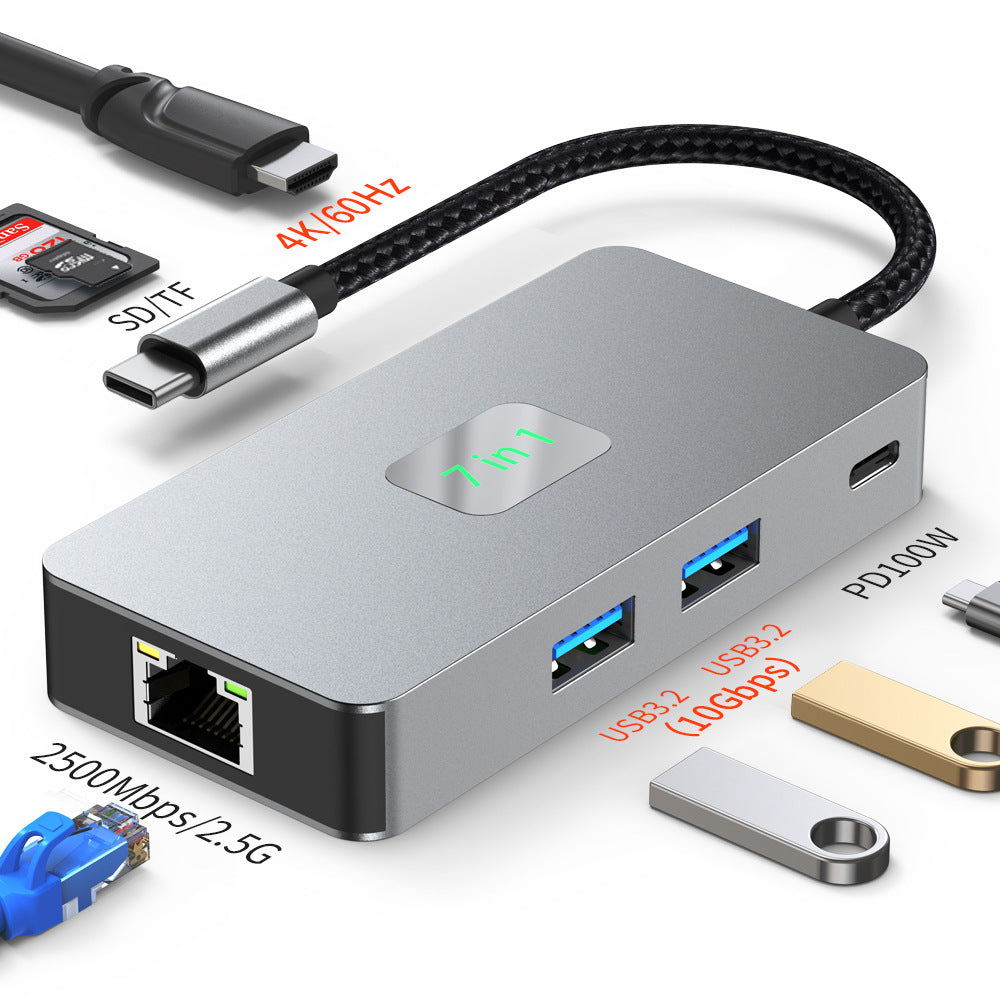 type-c docking station 4k60hz high-definition usb3.2hub laptop 2.5g network card docking station