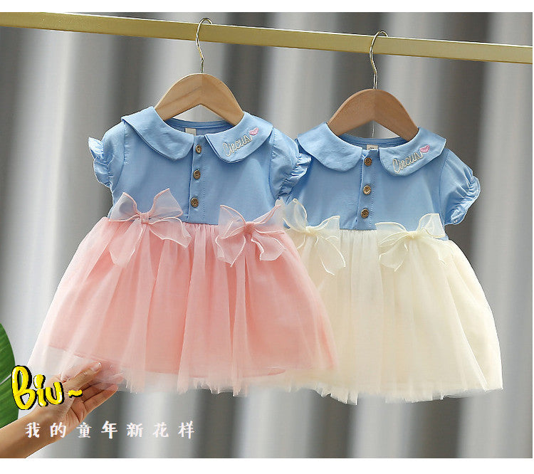 Girls' summer dress  new style baby girl summer trendy dress toddler chic korean style princess dress