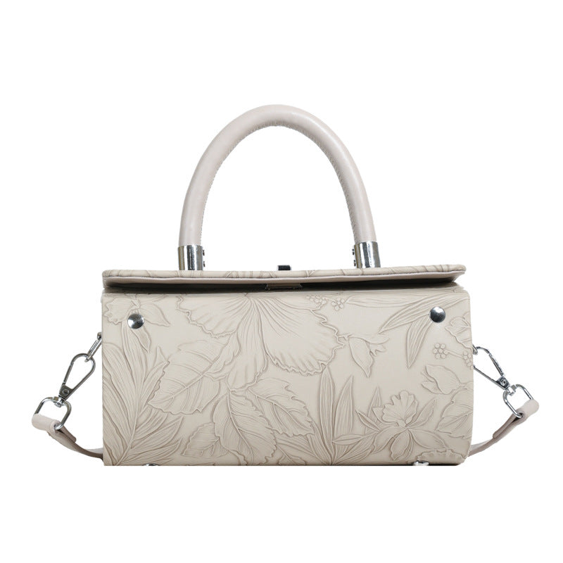 Best selling box bag women 2024fashion embossed satchel shoulder crossbody bag classy texture pillow bag