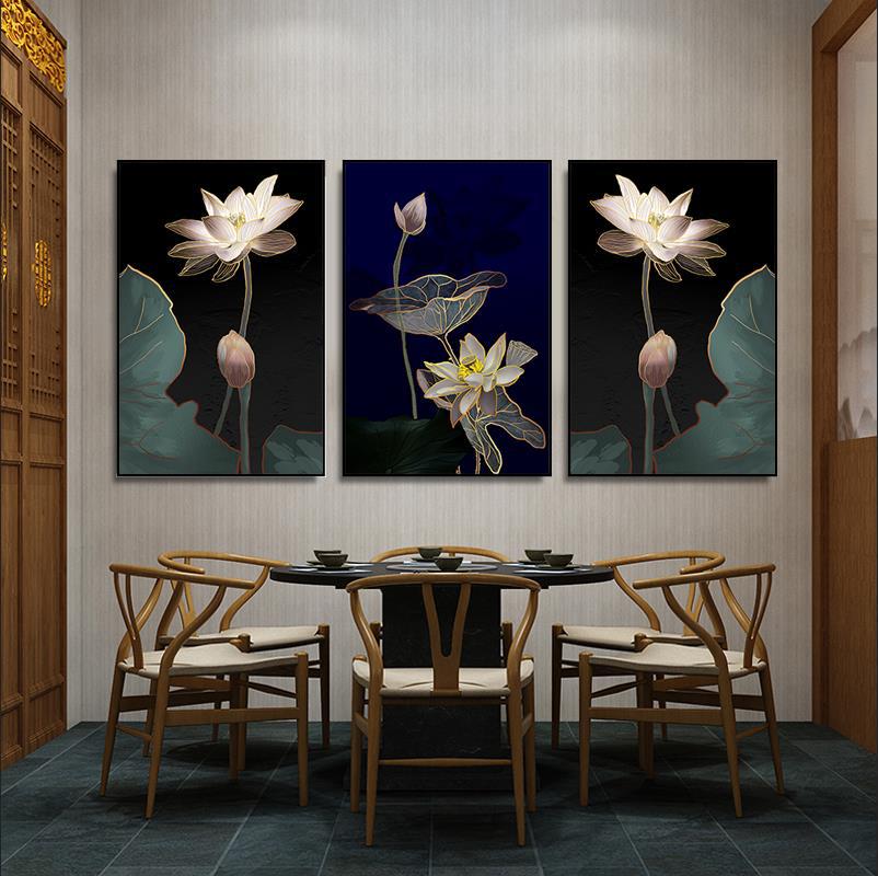 New Chinese style hotel wall decoration painting restaurant private room box mural hotel Chinese style tea room hot pot shop hanging painting