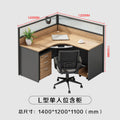 Natural wood color l-shaped desk with storage (includes delivery)