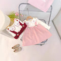 Girls' sweet dress - new autumn  collection: stylish and trendy two-piece look for little princesses