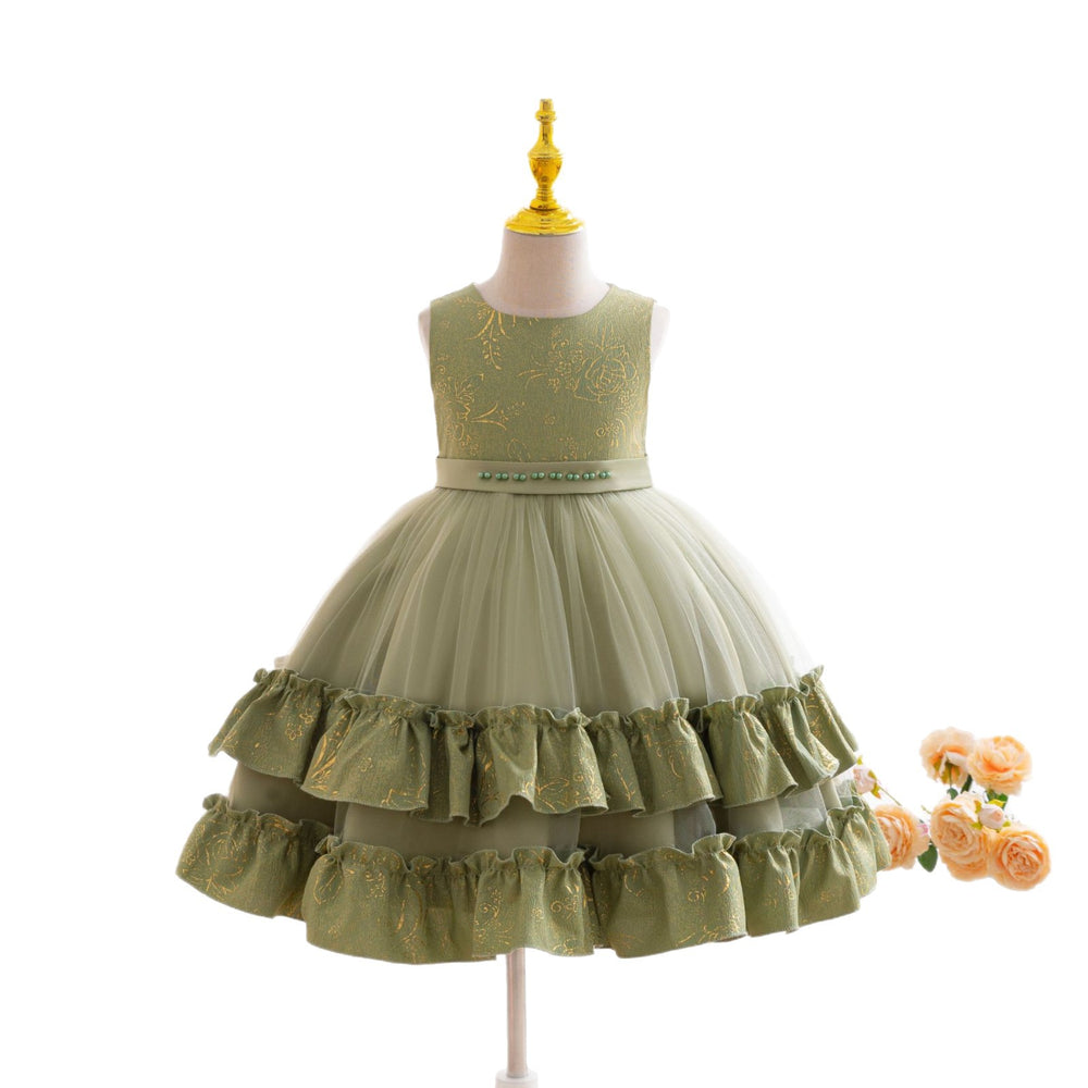 New in stock skirt set children's dress three-piece cake princess dress girls' birthday dress flower girl