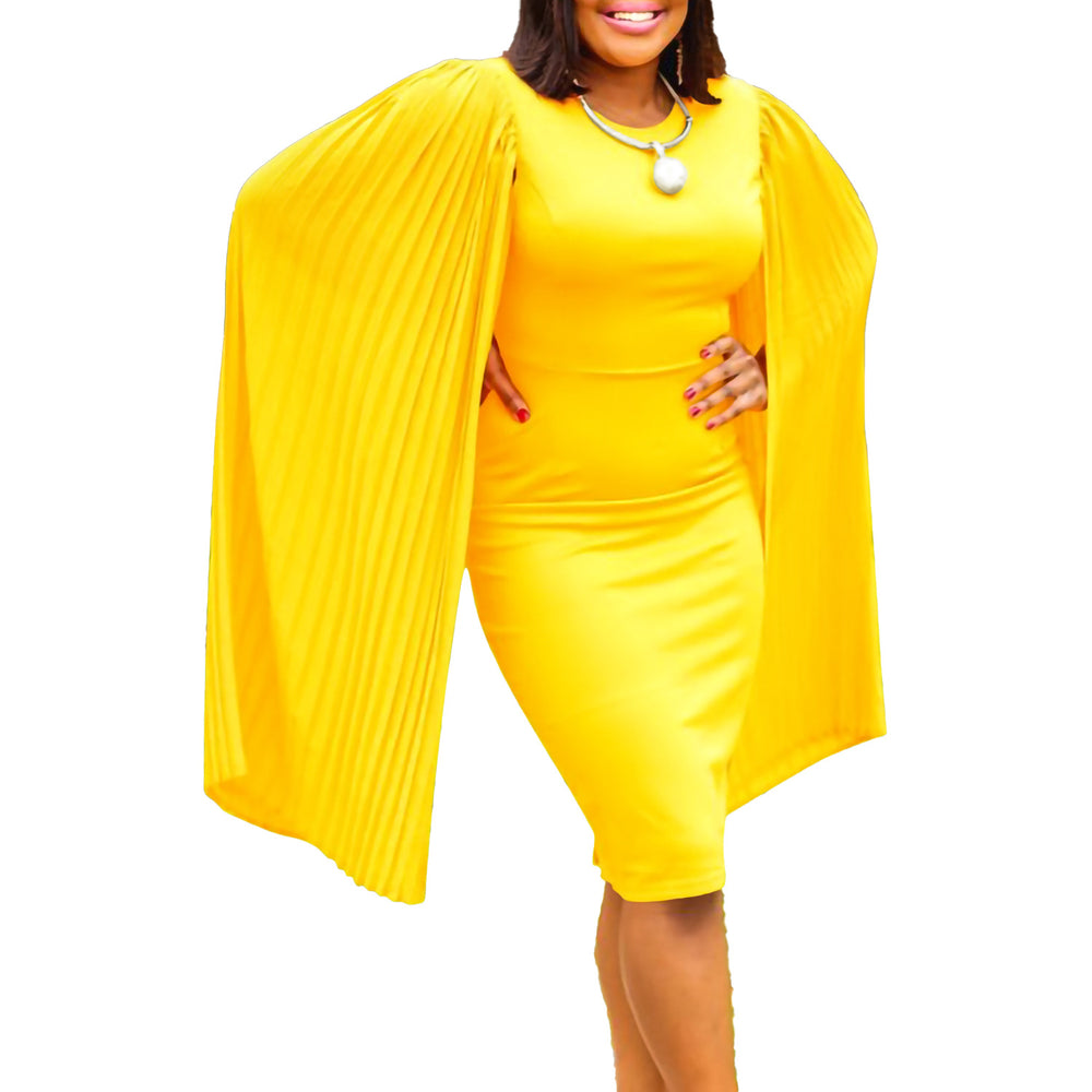Fashion  summer new arrivalfashionelegantelegancepure color hip-covering ol through-leader bucket basin export african dress