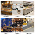 Commercial cake display case - curved & right-angle design - large capacity refrigerated showcase for desserts, fruits, and cold dishes - air-cooled cake chiller
