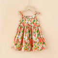 Girls' dress - kids' trendy princess sundress -  summer korean style floral dress