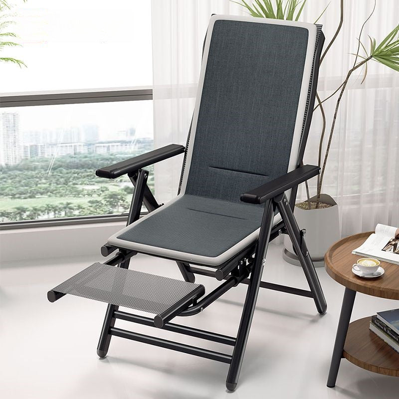 Foldable reclining chair - perfect for naps, home, office, leisure, computer use, dorm rooms, and balconies. includes backrest