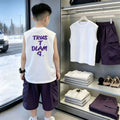 boys' fashion short-sleeve t-shirt & cargo shorts set - new summer styles for older boys: trendy, stylish, and street-ready