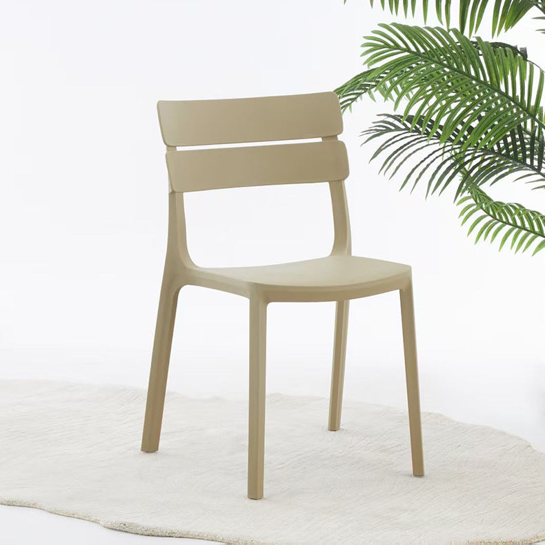 Scandinaviancasual plastic dining chair metal back chair thickened stackable for home restaurant restaurant milk tea shop chair