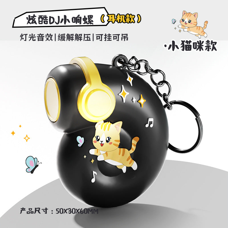 Cartoon sound keychain - creative charm with magnetic axis sound effects, stress relief toy, multi-colored cute student gift - dropshipping available