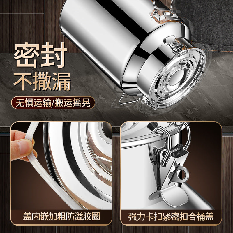 Kitchen food-grade airtight stainless steel storage canister - perfect for storing grains, dried goods, and spices