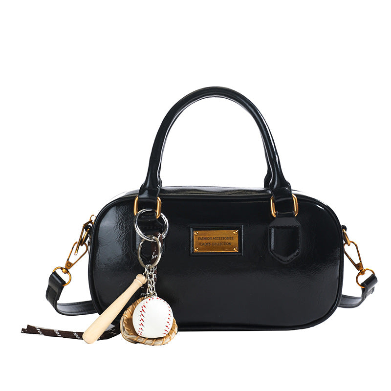 Spring new trend casual shoulder handle women's Korean version fashion commuter women's messenger bag versatile bowling bag