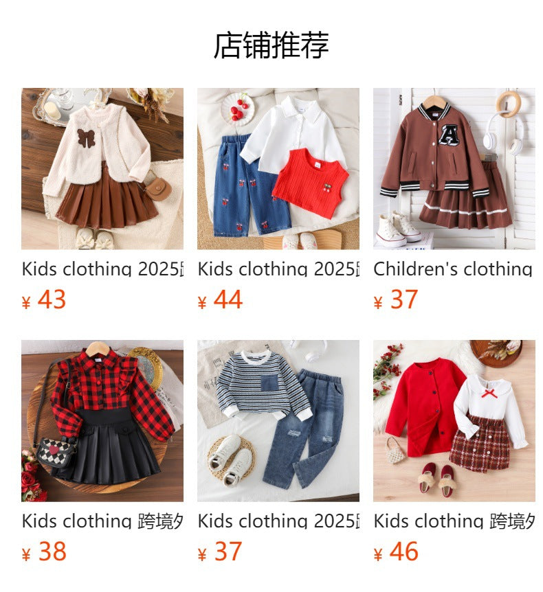 Kids clothing cross-border exportfall and winternew arrival kids  whitelong sleevessweatshirt+pants
