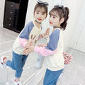 Girls' korean style sweatshirt -  spring/autumn new collection - casual base layer top for mid-to-large sized girls - cute long-sleeved top