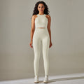 fashion seamless peach solid color tight high elastic vest yoga suit sports fitness yoga suit two-piece set