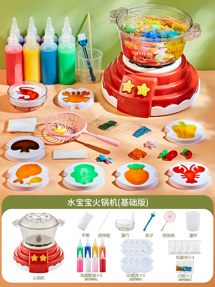 Mushroom water baby children DIY handmade magic water elf kitchen toy puzzle boy girl birthday gift