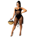 e-commerce european and american women's swimwear, sexy hand-crocheted beach cover-up, knitted casual swimsuit set - hot seller
