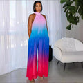Amazon fashion women's sleeveless halter gradient loose jumpsuit - new summer  collection (us & europe)