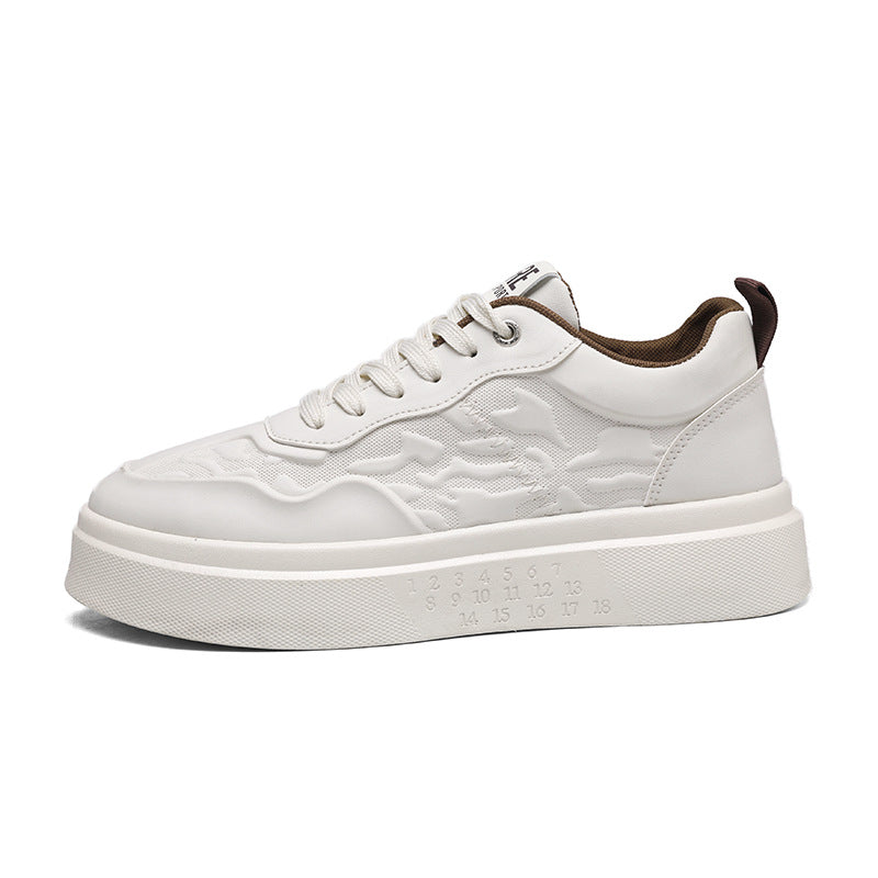 Xiaobai men's shoes 2026new arrivalspring breathable easiest for matchcasual leather shoes spring & fall sports thick sole heightening mcqueen sneakers