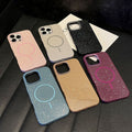 Custom high-value imd glitter luxury fashion magnetic solid color minimalist phone case for apple 16/15/14
