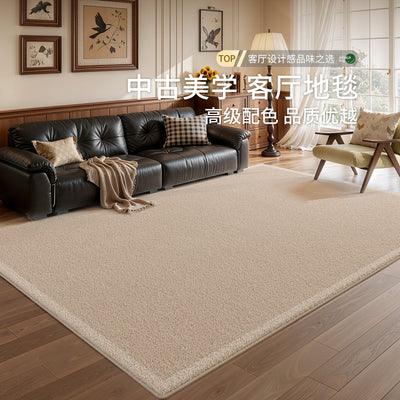Living room carpet, chinese ancient style, easy-care sofa sound insulation pad, waterproof anti-fouling plain color, high-end bedroom bedside blanket