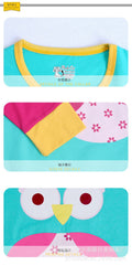 e-commerce children's pajama set, pure cotton girls' thermal underwear, casual cartoon girls' loungewear, children's clothing