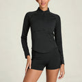 new arrival cross-border nude breathable stand-up collar hidden zipper outwear tennis shorts casual sports yoga suit