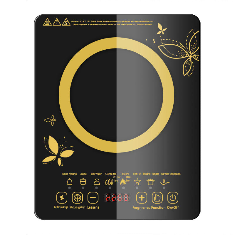 Induction cooker multi-function small hot pot cooking stewing smart touch timing square all-in-one electric stove cross-border