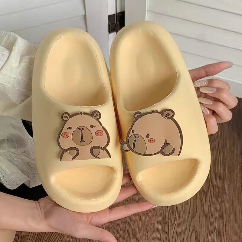 2024new arrivalthick soleeva fortune slippers women's outwear cartoonthick sole home indoor couple stepping on shit men