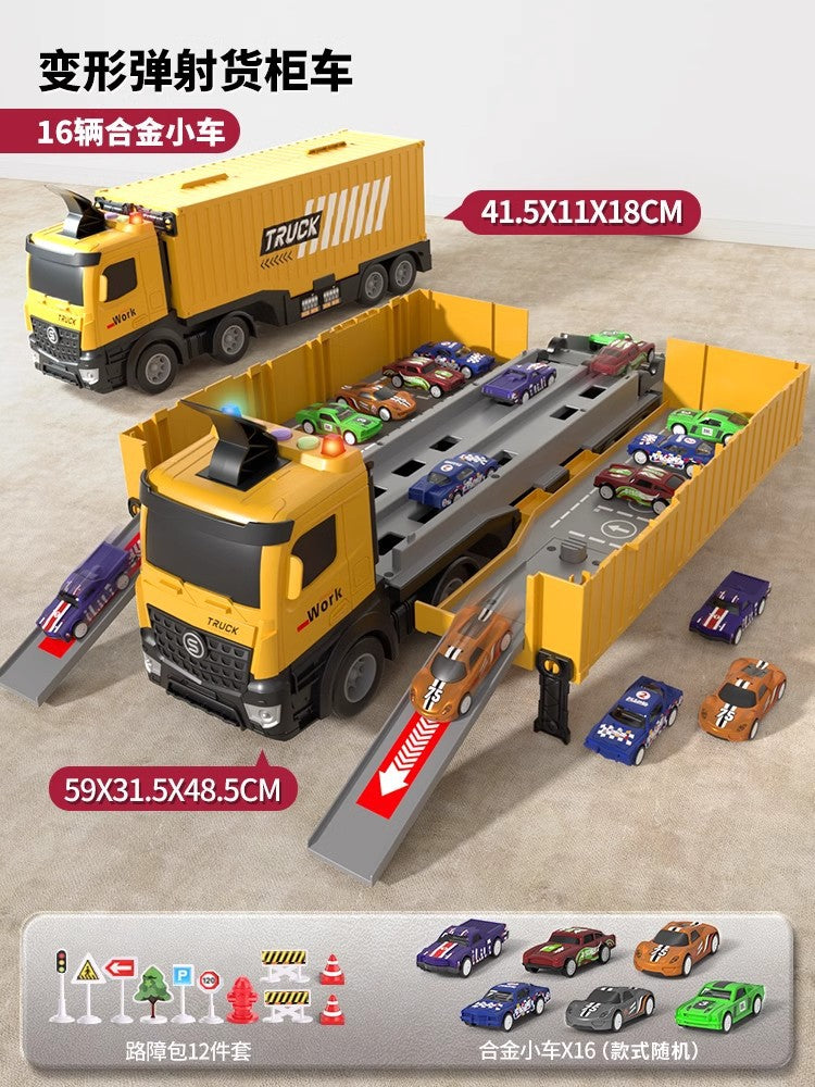 Kids' container crane construction vehicle toy - excavator car for boys, ages 3-6