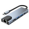 Manufacturer expansion dock typec network card with the same screen suitable for notebook macbook five-in-one expansion dock multi-interface