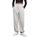 Fleece-lined casual pants - new autumn/winter collection - women's loose fit straight leg sports trousers - warm drawstring joggers - d25134