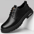 Autumn new arrivalmen handmade online business casual leather shoes men's retroworkwear big toe tie back soft bottom breathable leather shoes