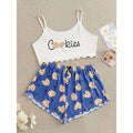 women's pajamas summernew arrival sling off-shoulder home cute printed pajamas home wear night wear