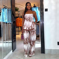 European and american cross-border women's fashion:  summer new arrivals - stylish casual printed sleeveless slit top and wide-leg pants set