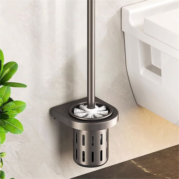 Light luxury toilet brush Wall-mounted shelf Household no-dead-end toilet Toilet floor-to-ceiling toilet brush