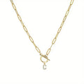 European and american cross-border new golden 26 mother necklace ins style fashionable hip hop clavicle chain retro literary and artistic elegant ladies
