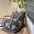 Ink painting retro rocking chair for home single bedroom living room balcony lazy sofa casual lounge chair casualaccessible luxury style