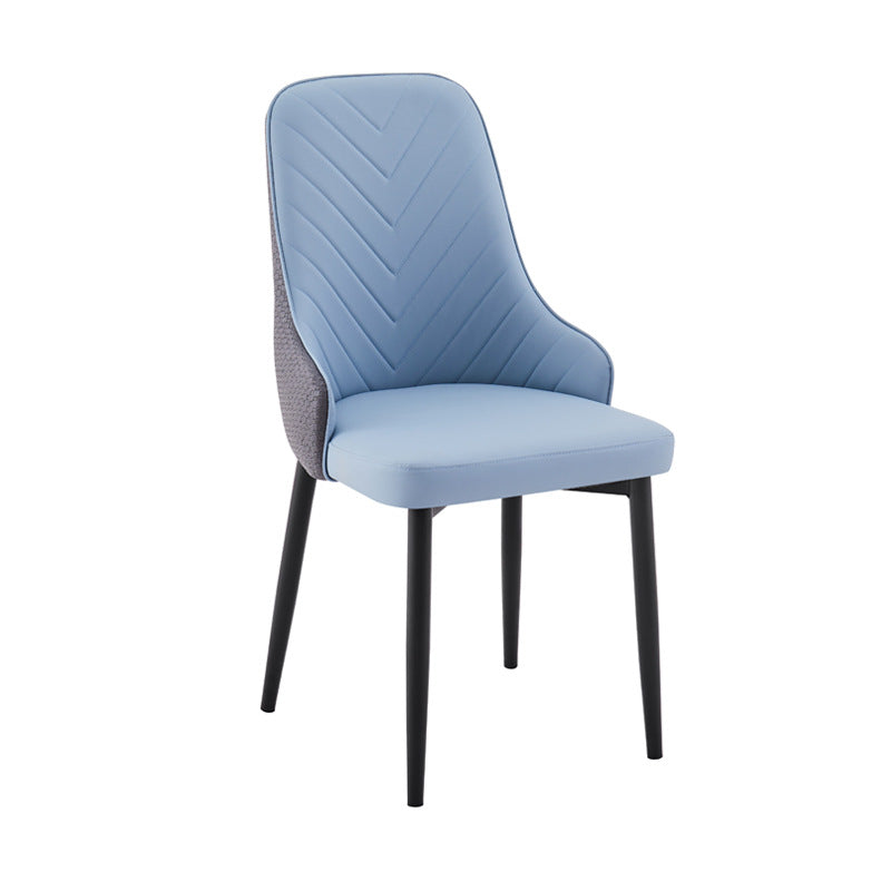 Restaurant & hotel leather upholstered chairs - nordic dining chairs, wholesale from manufacturer, minimalist casual backrest stools, large v-shaped chairs