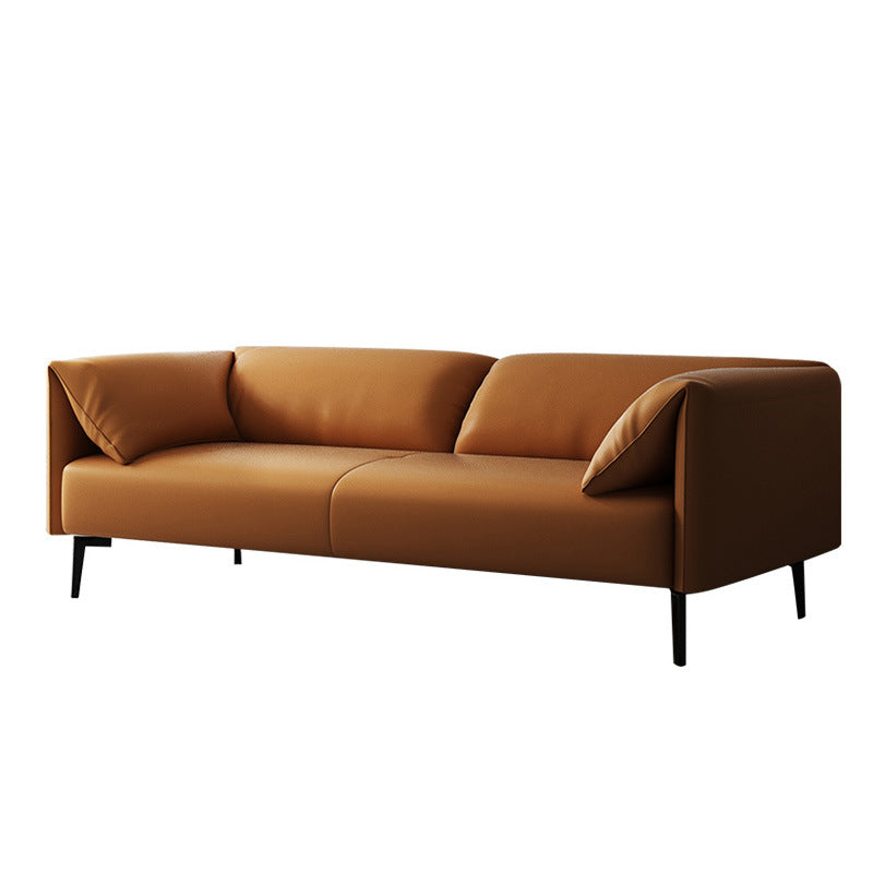 Italian accessible luxury business office sofa scandinavian small apartment first layer cowhide sofa casual area reception modular sofa
