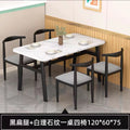 Luxury faux marble commercial dining table - rectangular dining table for wall-mounted use in rental properties, hotels, noodle shops, and restaurants - dining table and chair set