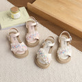 Kids' sandals for performances & summer: new pearl-embellished princess sandals for girls - stylish and versatile baby sandals
