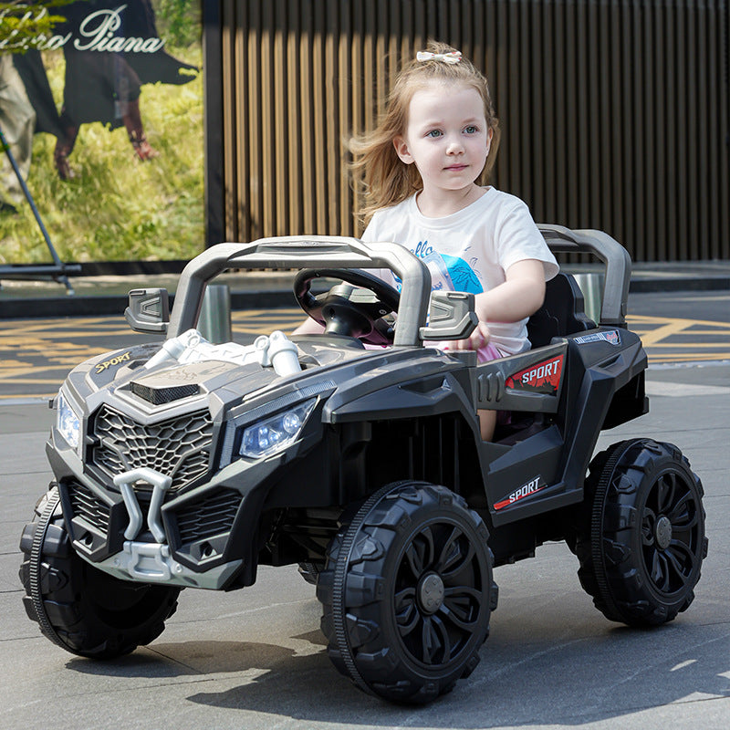 New children's electric vehicle off-road vehicle four-wheel seating double seat children's baby remote control toy off-road vehicle
