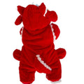New chinese style chinese style festive first birthday full moon new year's greetings newborn winternew arrival red jumpsuit fleece-linedthickened
