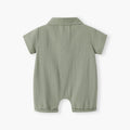 Newborn baby summer clothes - lightweight & adorable: newborn romper for baby boys - summer collection, perfect for first birthday celebrations - cute turn-down collar onesie