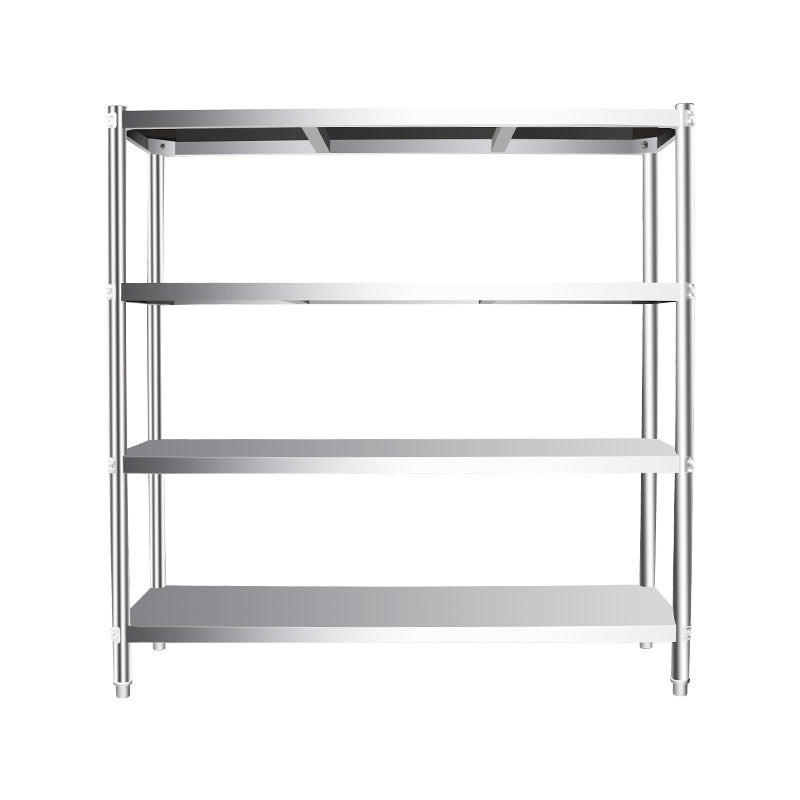Stainless steel kitchen shelf shelf floor-to-ceiling multi-layer storage rack multi-functional microwave oven household storage rack warehouse