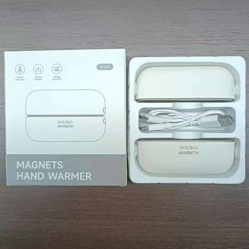 2025 new cross-border magnetic hand warmer - portable, creative split design, usb rechargeable hand warmer