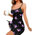 hot-selling new sexyfrench milk silk pajamas butterfly style sweet suspender nightgown spring and summer new products hot sale