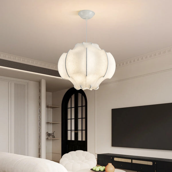 [Wow] Medieval wabi wind silk chandelier living room French creative cream wind design bedroom dining room lamps