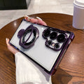 Samsung s25 ultra phone case, compatible with s26, transparent four-corner magnetic kickstand case, note20, export a37